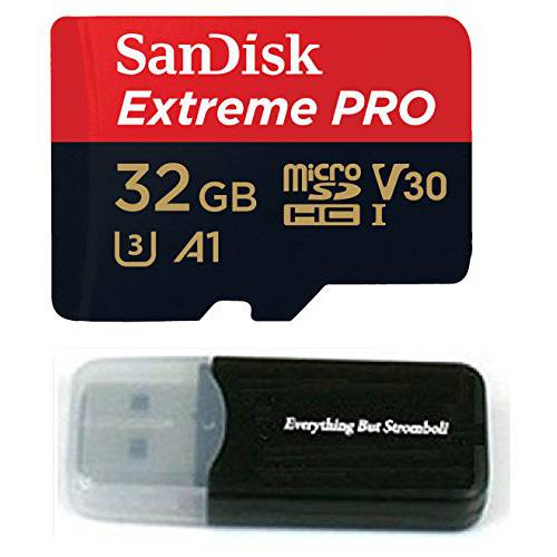 32GB Sandisk Extreme 프로 4K 메모리 카드 works with 고프로 영웅 6, Fusion,  영웅 5, Karma Drone,  영웅 4, Session,  영웅 3, 3+,  영웅+  블랙 - UHS-1 V30 32G 미니 SDHC w/ Everything But Stromboli 리더,리더기