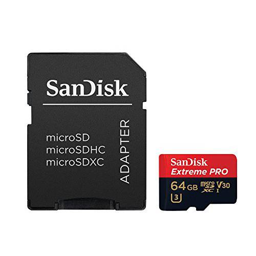 SanDisk Extreme 프로 64 GB Class 10 UHS-I 95 Mbps Read U3 V30 마이크로 SD 메모리 카드 - SDSQXXG-064G