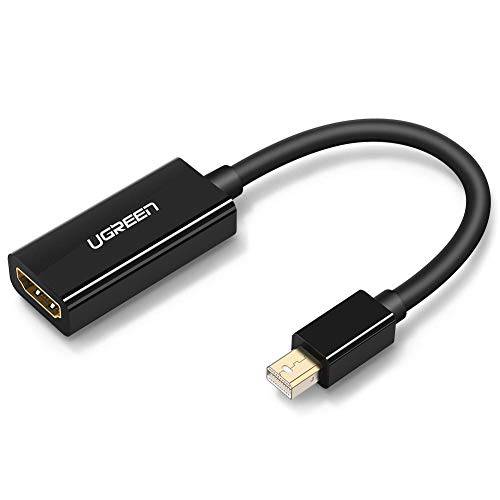 UGREEN 미니DisplayPort, 미니 DP to HDMI 어댑터 미니 DP Male to HDMI Female 썬더볼트 2.0 to HDMI 어댑터 적용가능한 for 애플 맥북 프로 맥북 Air, 마이크로소프트 서피스 프로 4 프로 3, 구글 크롬북 - 하얀