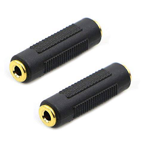Pasow 3.5mm to 3.5mm 스테레오 Jack 오디오 어댑터 Female/ Female Connectors, Gold Plated (10 Pack)