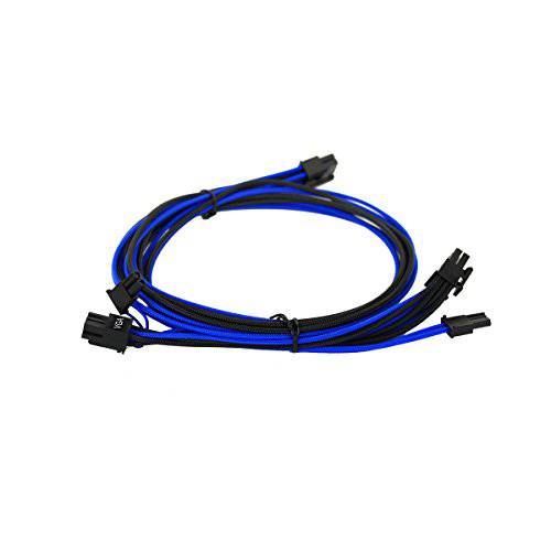 EVGA 블랙&  조명, 라이트 Blue 750-850 G2/ P2/ T2 파워 서플라이 케이블 Set, 개별 Sleeved (100-G2-08KL-B9)