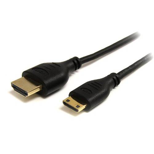brandnameeng.com 6 ft 고속 HDMI 케이블 with Ethernet- HDMI to HDMI Mini- M/ M (HDMIACMM6S), 블랙