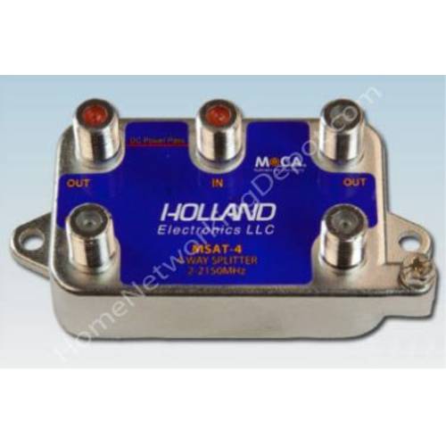 Holland Splitter, 4-Way, MoCA Enabling, 2-2150Mhz, 다이렉트 TV Approved