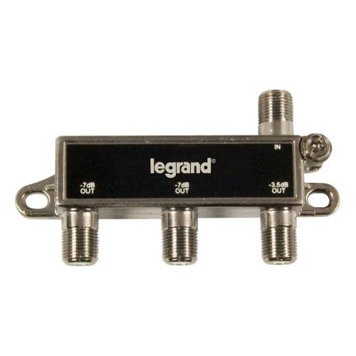 Legrand - On-Q VM2203V1 3Way 디지털 케이블 분배 with 동축 네트워크 Support, 블랙