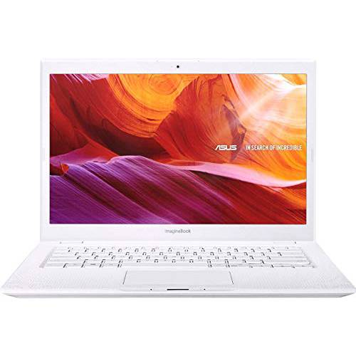 2019 ASUS ImagineBook MJ401TA 노트북 Computer| Intel Core m3-8100Y up to 3.4GHz| 4GB Memory, 128GB SSD| 14 FHD, Intel UHD 그래픽 615| 802.11AC WiFi, USB Type-C, HDMI, Textured White| 윈도우 10
