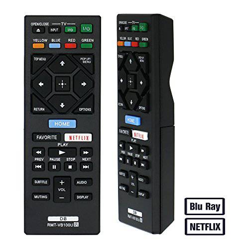 Gvirtue Blu Ray 리모컨, 원격 호환가능한 교체용 for 소니 RMT-VB100U 원격 (DVD Player), 호환 for BDP-S3500 BDP-S6500 BDP-S5500 BDP-S1500 BDP-BX650 BDP-BX350