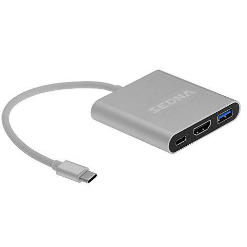 Sedna - USB 3.1 Type-C to 4K HDMI Adapter, USB 3.0 허브 with 1 USB PD 충전 Port, for 애플 The MacBook, 마이크로소프트 서피스 프로 .etc.