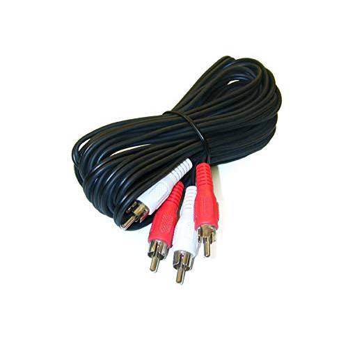 50 feet 2 RCA Male to Male 오디오 케이블 (2 White/ 2 레드 Connectors)