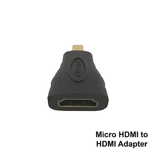 SatelliteSaleHDMI 연장기,커플러 어댑터 [24K 금도금 커넥터 | 내구성, 튼튼 PVC | ABS Jacket] 4K Resolution, 3D, 오디오 리턴 Channel, HDMI 랜포트 Channel (HDMI Female to Micro HDMI Male)