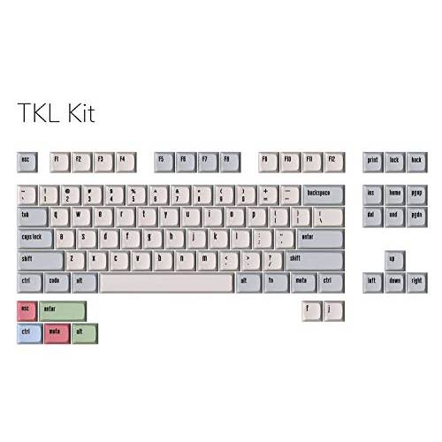 + MiTo XDA 캔버스 키캡 세트 텐키리스 키보드 - 호환가능한 체리 MX 스위치 and Clones (TKL 94-Key 키트)