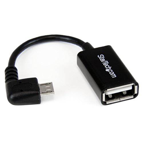 5in 우 Angle 마이크로 USB to USB OTG Host 어댑터 M F - 각진 마이크로 USB Male to USB a Female On-The-Go Host 케이블 어댑터