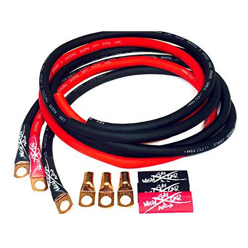 Sky 고 Oversized 4 Gauge AWG 큰글씨 3 Upgrade RED/ 블랙 Electrical Wiring Kit