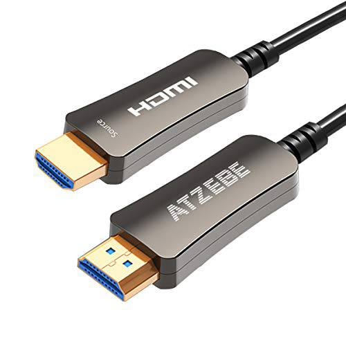 ATZEBE Fiber Optic HDMI 케이블 60ft, Fiber HDMI 케이블 support 4K@60Hz, 4:4:4/ 4:2:2/ 4:2:0, HDR, Dolby Vision, HDCP2.2, ARC, 3D,  고속 18Gbps, 슬림 and 플렉시블 HDMI Fiber Optic 케이블