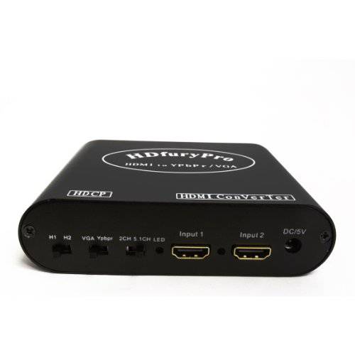 HDMI to YPbPr/ VGA 컨버터 Generic, 이중 2 HDMI Input to 아날로그 컴포넌트 스케일러 화상 with 옵티컬, Optical and 3.5 오디오 Out for PC 노트북 엑스박스 PS4 PS3 TV VHS VCR 카메라 DVD