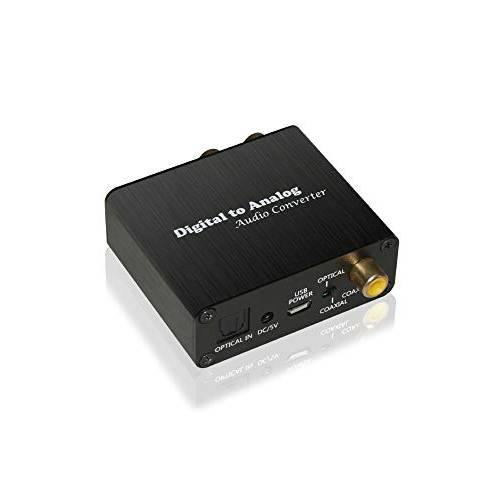 XtremPro DigitaltoAnalogAudioConverter, DAC w/ USB 파워 케이블 and AC 어댑터 - 블랙 (65002)