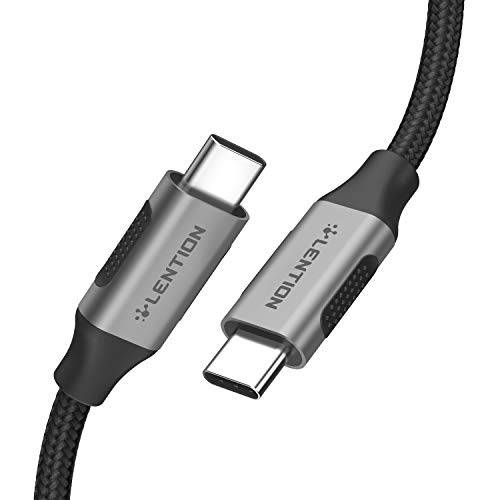 LENTION USB C 3.1 Gen 2 3.3ft 케이블, 100W Charging+ 10Gbps Data+ 4K/ 60Hz 화상 Braided 케이블 호환가능한 2020-2016 맥북 Pro, New 아이패드 Pro/ 맥 Air/ Surface, 삼성 S20/ S10/ S9/ S8/ Note, More (Space Gray)
