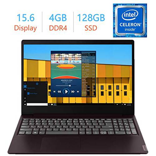 Lenovo  아이디어패드 S145 15.6-inch HD 디스플레이 노트북 PC, Intel Celeron 4205U 1.8GHz Processor, 4GB DDR4 Ram, 128GB SSD, Dolby 오디오, 와이파이, Intel UHD 그래픽, 블루투스, HDMI, 윈도우 10