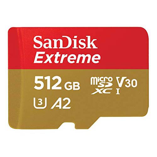 SanDisk 512GB 512G 마이크로SDXC [Extreme 160MB/  S] 마이크로SD Micro SD SDXC UHS 4K U3 V30 A2 C10 Cla S S 10 SDSQXA1-512G 휴대용 폰 메모리 카드