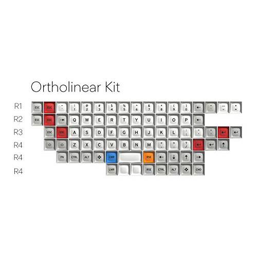 + Matt3o MT3/ dev/ tty 키캡 세트 Ortho 키보드 - 호환가능한 체리 MX 스위치 and Clones (Ortholinear 81-Key 키트)