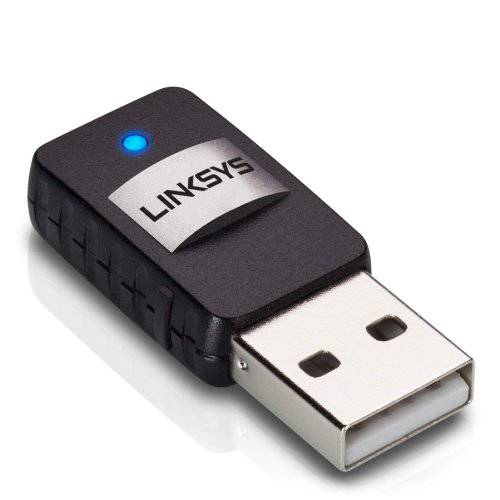 Linksys AE6000 무선 미니 USB 어댑터 AC 580 이중 Band, Black, 8.60in. x 5.40in. x 2.30in.