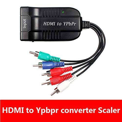 Female HDMI to Male 스케일러 YPbPr 컨버터, HDMI to 화상 Ypbpr 어댑터 HDMI to 스케일러 컴포넌트 컨버터 with YPBPR 케이블 파워 어댑터 호환가능한 for 애플 TV, PS3, Xbox, 파이어 Stick, DVD 플레이어