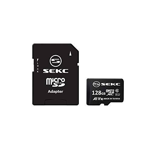 SEKC 128GB Micro SDXC 메모리 카드 어댑터포함 - UHS-I U1, A1, V10, 4K, C10, Micro SD - SV10A1128