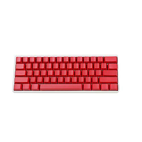 Side-Printed Thick PBT OEM 프로파일 61 ANSI 키캡 for MX Switches 기계식 키보드 (Red)(Only Keycap)