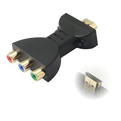 YAODHAOD HDMI-3RCA 어댑터 HDMI Male to 3 RCA Female 컴포지트, Composite 화상 오디오 VA 컴포넌트 컨버터 어댑터 적용가능한 for HDTV DVD and Most LCD 프로젝터 디바이스 (Red, Blue, Green) (Color Difference)