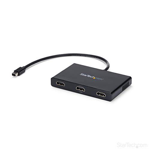 brandnameeng.com 3 Port  미니, 미니사이즈DisplayPort,  미니, 미니사이즈 DP MST 허브 - 4K 30Hz - 미니, 미니사이즈 DP to HDMI 화상 분배 for 다양한 모니터, TV, 텔레비전 - Mdp to HDMI (MSTMDP123HD), Black, 3x HDMI