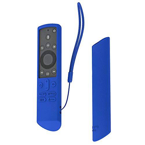 SIKAI 실리콘 케이스 for Insignia/ Toshiba 4K 스마트 TV 음성 원격/ Element 스마트 TV 음성 원격 충격방지 보호 커버 for Toshiba 파이어 TV 에디션 원격 (Blue)