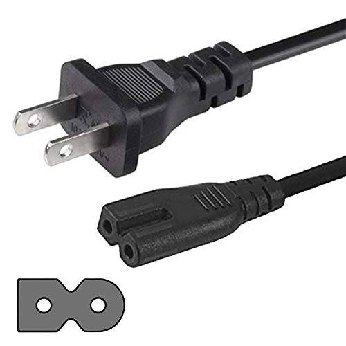 SatelliteSale 2 Prong 교체용 파워 케이블 Available 인 Two Variants for Play Station, Xbox, Printer, TV, 컴퓨터 and Other Devices- 6 FT (Square& Round Connector)