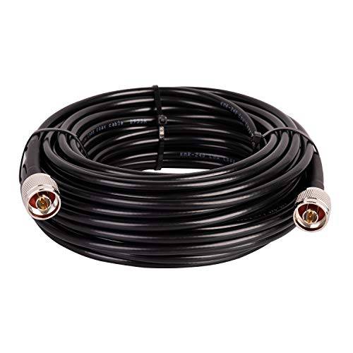50ft KMR240 동축 연장 케이블 N Male to N Male 커넥터 퓨어 Copper 저 감소 동축, Coaxial,COAX 케이블s for 3G/ 4G/ 5G/ LTE/ GPS/ WiFi/ RF/ Ham/ 라디오 to 안테나 or 폰 Signal 증폭기 사용 50 Ohm(Not for TV)