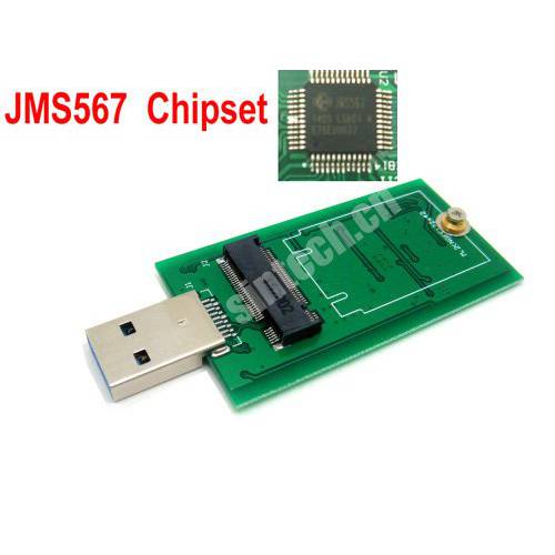 Sintech M.2(NGFF) B-M 키 SATA3 SSD to USB 3.0 어댑터 카드 Chipset JMS567