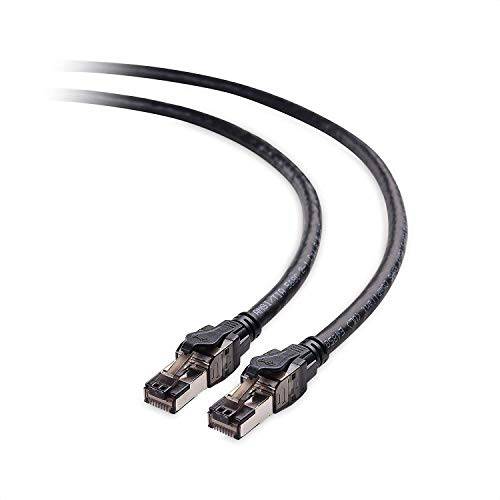 CableMatters SFTP Cat8 랜선, 랜 케이블 (Cat8 케이블, Cat 8 Cable) 인 블랙 for 10Gbps, 25Gbps or 40Gbps Data 율 3m