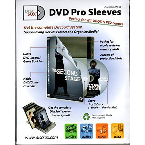DISCSOX DVD 프로 폴리 DVD SLEEVES- 25Pack