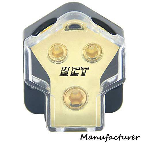 KCT 0/ 2/ 4 Gauge 인 4/ 8 Gauge Out 2 Way Amp Copper 파워 Distribution 차단 for 차량용 오디오 분배