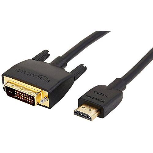 AmazonBasics HDMI to DVI 어댑터 케이블 블랙 3 Feet 1-Pack