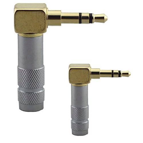 [2pcs] 3.5mm 직각 Male Plug 금도금 Solder 커넥터 [Wv-lstp-2]