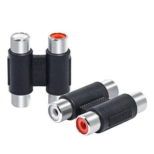 RCA Female to Female Coupler, 2 Pack 이중 Female RCA 어댑터 케이블 연장 커넥터 for Amplifier, Subwoofer, 믹서,휘핑기