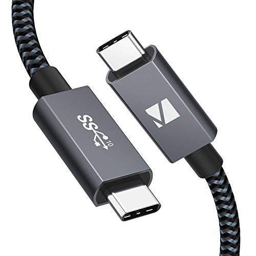 iVANKY 100W USB C to USB C Cable[6.6ft, 20Gbps], USB-C 3.2 Gen 2x2 Cablewith PD 고속 충전 and 4K 화상 Output, Braided Type-C 케이블, for MacBook, Chromebook Pixel, Samsung, Switch