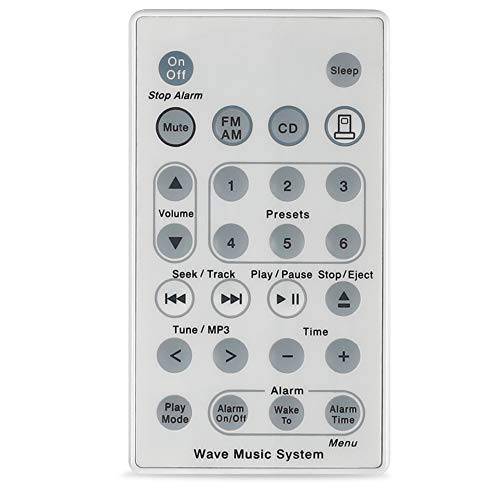 리모컨, 원격 for Bose 사운드 터치 움직임 Music 라디오 시스템 CD AWRCC1 White (Without Battery)