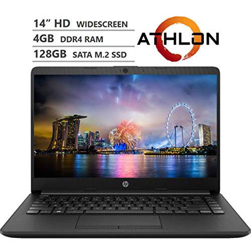 HP 14 14 HD SVA Anti-Glare Micro-Edge WLED-backlit 노트북 for Students, AMD Athlon 3050U 2.3GHz up to 3.2GHz, 4GB DDR4, 128GB SSD, 와이파이 5, 블루투스 4.2, HDMI, Webcam, 윈도우 10 S, 악세사리 번들,묶음