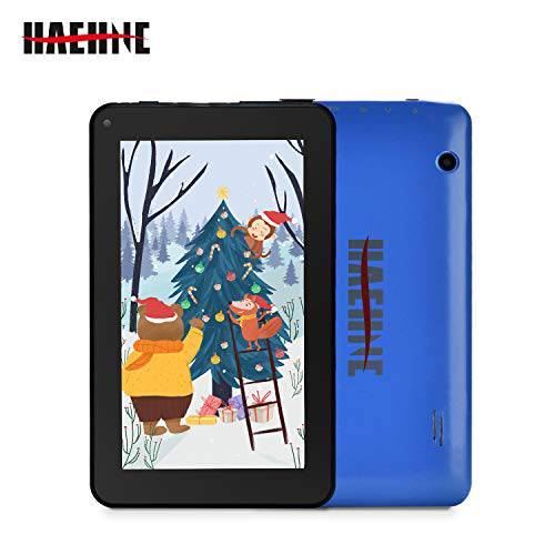 Haehne 7 Inch 태블릿,태블릿PC PC - 구글 안드로이드 9.0 Pie, Quad Core, 1G RAM 16GB ROM, 1024 x 600 IPS HD Display, 2.0MP 0.3MP 이중 Camera, 2800mAh, WiFi, 블루투스 (Blue)