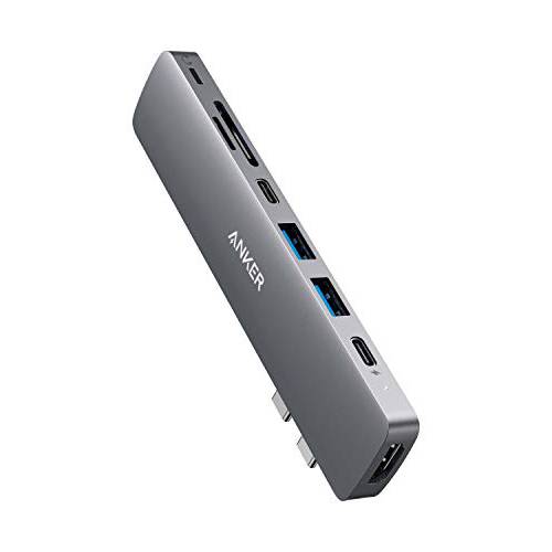 Anker USB C 허브 for MacBook, PowerExpand 다이렉트 8-in-2 USB C Adapter, with 썬더볼트 3 USB C Port, 4K HDMI Port, USB C and USB A 3.0 Data Ports, SD and 마이크로SD 카드 Reader, 라이트닝 오디오 Port