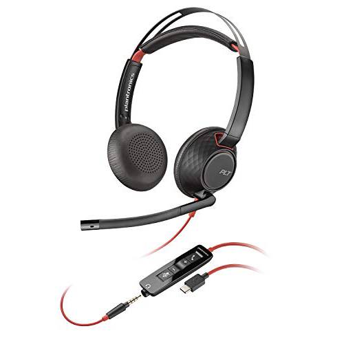 Plantronics Blackwire 5220 USB-C Headset, On-Ear 모노 Headset, 유선