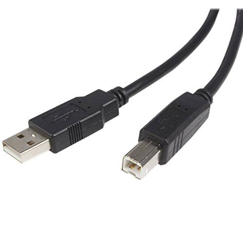 brandnameeng.com 10 ft USB 2.0 Certified A to B 케이블 - M/ M - 10ft type a to b USB 케이블 - 10ft a to b USB 2.0 케이블 (USB2HAB10), 블랙
