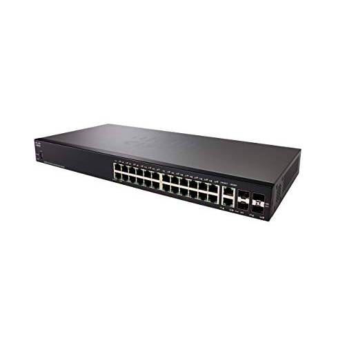 Cisco SF250-24 스마트 Switch with 24 10/ 100 고속 랜포트 Ports플러스 4 기가비트 랜포트 (GbE) Ports, 리미티드 라이프타임 프로텍트 (SF250-24-K9-NA)