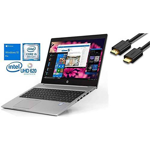 HP Probook 15.6 HD 비지니스 Laptop, Intel Quad-Core i5, 8GB DDR4 RAM, 256GB PCIe NVMe M.2 SSD, 윈도우 10 프로페셔널 64-bit