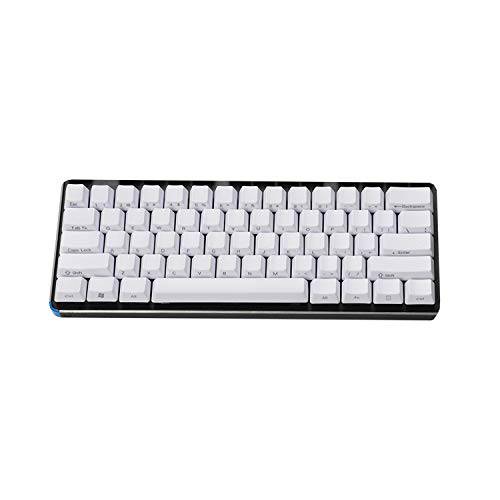 Side-Printed Thick PBT OEM 프로파일 61 ANSI 키캡 for MX Switches 기계식 키보드 (White)(Only Keycap)