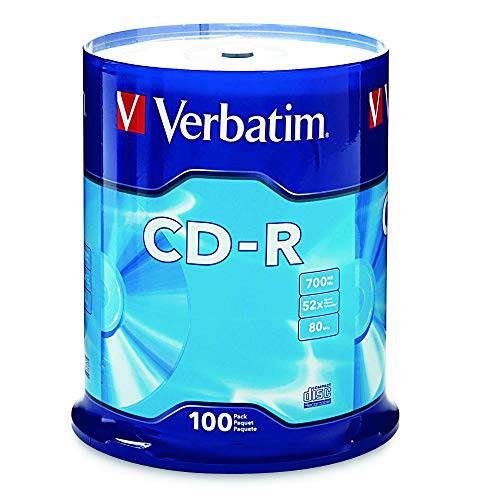 Verbatim CD-R 700MB 80 분 52x 기록가능 Disc - 100 Pack Spindle 공CD - R